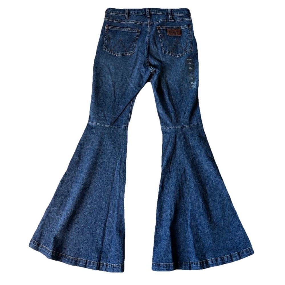Wrangler Jeans Retro High Rise Flare Leg Bell Bottom Stretch Hippie Sz 29 New